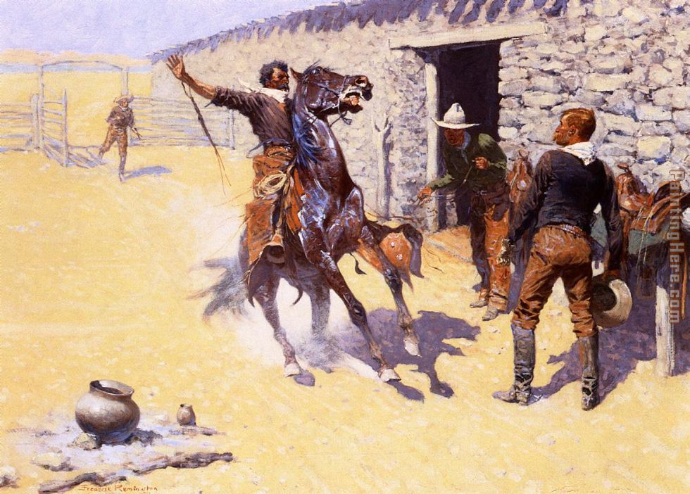 The Apaches painting - Frederic Remington The Apaches art painting